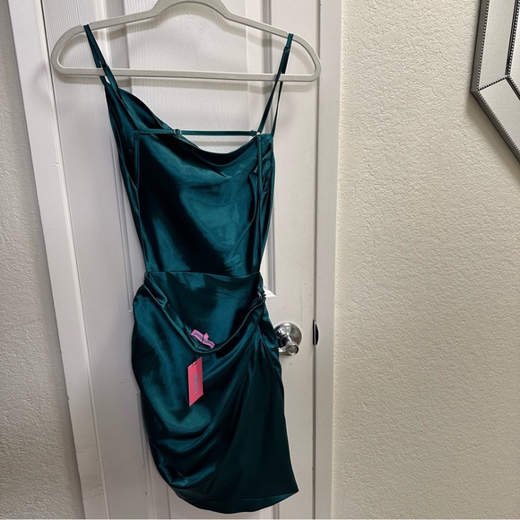 Edikted Kylie Satin Gathered Slip Dress - Picture 5 of 7